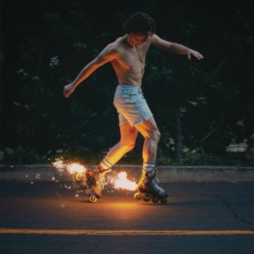 Fireworks & rollerblades