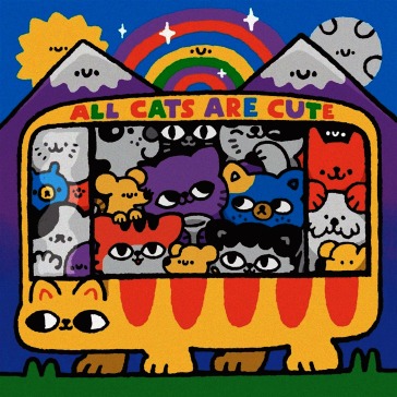 All cats are cute (cloudy blue vinyl)