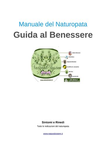 Manuale del naturopata