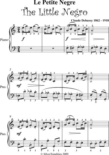 Le Petite Negre the Little Negro Easy Piano Sheet Music LIST PRICE