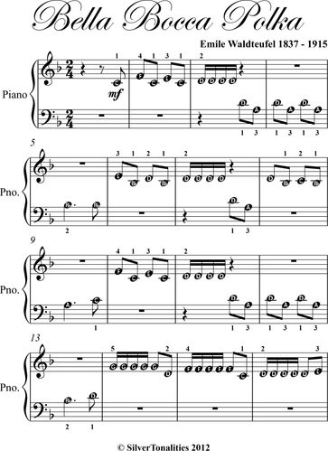 Bella Bocca Polka Beginner Piano Sheet Music