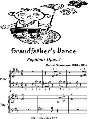 Grandfather's Dance Papillons Opus 2 Beginner Piano Sheet Music