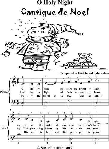 O Holy Night Easiest Piano Sheet Music