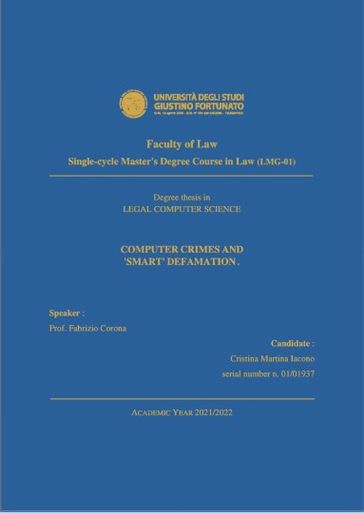 COMPUTER CRIMES AND "SMART" DEFAMATION