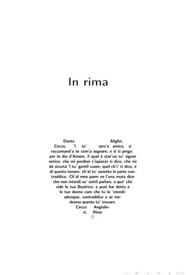 In rima