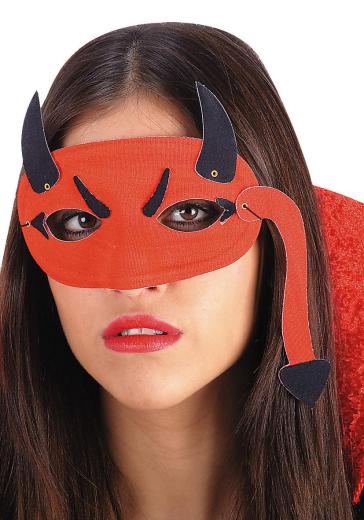 Carnival Toys 1622: Maschera Diavolo Rosso In Tessuto