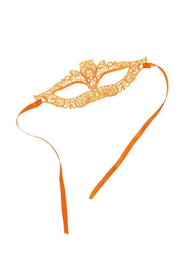 Carnival Toys 1759: Maschera Arancione Fluo In Tessuto Macrame'