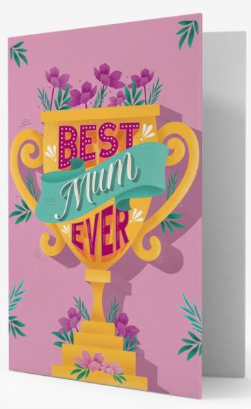 Loving Lettering Greeting Cards&nbsp; - 11.5X17 - Best Mum