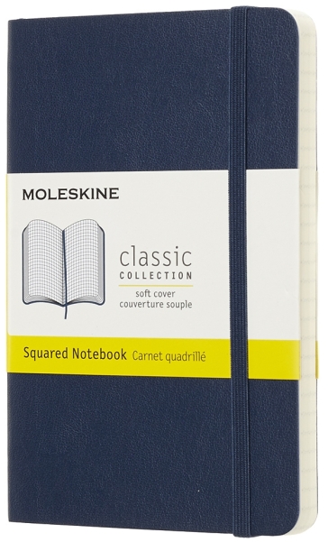 Moleskine Taccuino Classico a quadretti con Copertina morbida - Pocket  - Blu Zaffiro