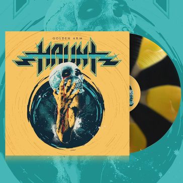 Golden arm - yellow/black pinwheel vinyl