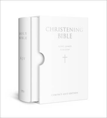  HOLY BIBLE: King James Version (KJV) White Compact Christening Edition    -0