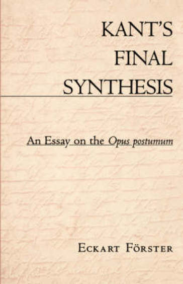Kant¿s Final Synthesis