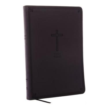 NKJV, Value Thinline Bible, Large Print, Charcoal Leathersoft, Red Letter, Comfort Print