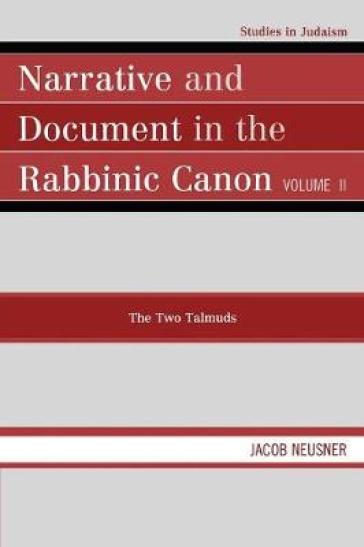  Narrative and Document in the Rabbinic Canon    -0