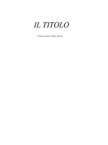 Il titolo