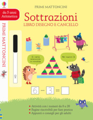 Sottrazioni. Libro disegno e cancello. Ediz. a colori. Con pennarello cancellabile