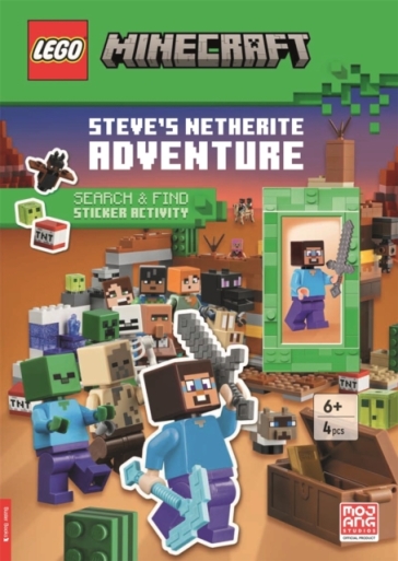LEGO® Minecraft®: Steve¿s Netherite Adventure Search & Find Sticker Activity (with Steve minifigure and sword)