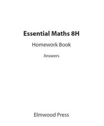 Essential Maths 8H Homework Answers