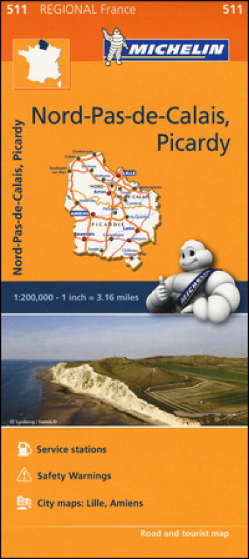 Nord, Pas-de-Calais, Picardy-Nord, Pas-de-Calais, Picardie 1:200.000
