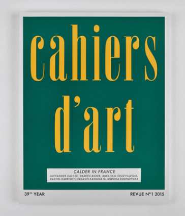 Cahiers d¿Art N°1, 2015