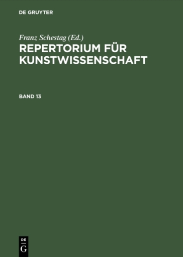  Repertorium fur Kunstwissenschaft. Band 13    -0