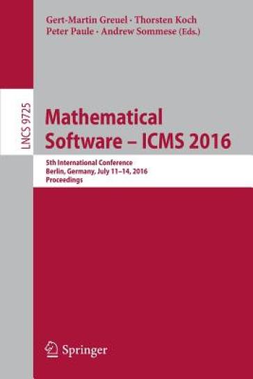 Mathematical Software ¿ ICMS 2016