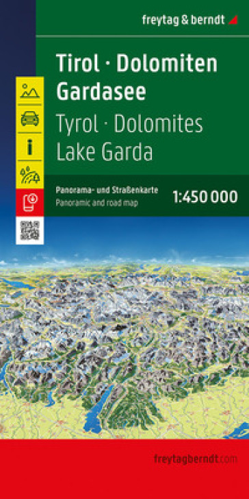 Tirol-Dolomiten-Gardasee panorama 1:450.000