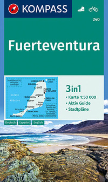 Carta escursionistica n. 240. Fuerteventura 1:50.000. Ediz. tedesca, spagnola e inglese