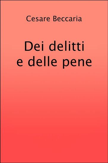 Dei delitti e delle pene