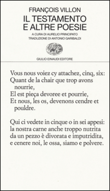 Il testamento e altre poesie