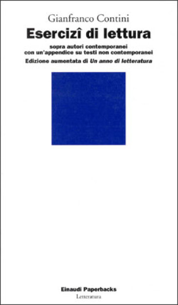 Esercizi di lettura sopra autori contemporanei