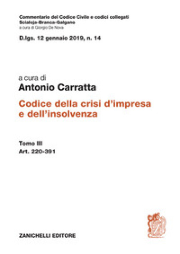 Codice della crisi d'impresa e dell'insolvenza. Vol. 3: Art. 220-391
