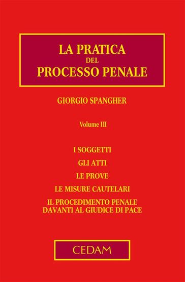 La pratica del processo penale. Volume III