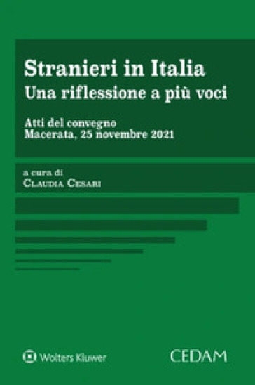 Stranieri in Italia. Una riflessione a più voci