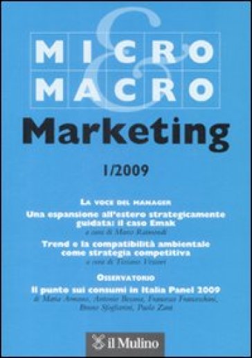 Micro &amp; Macro Marketing (2009). Vol. 1