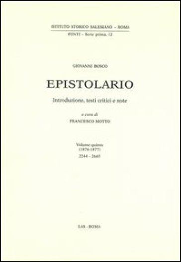 Epistolario. Vol. 5: 1876-1877