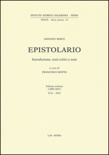 Epistolario. Vol. 7: 1880-1881