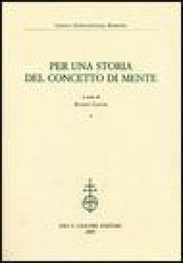 Per una storia del concetto di mente