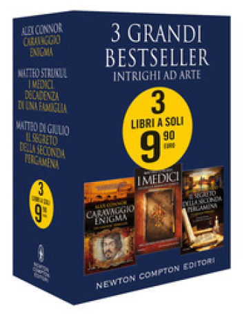 3 grandi bestseller. Intrighi ad arte: Caravaggio enigma-I Medici. Decadenza di una famiglia-Il segreto della seconda pergamena-0