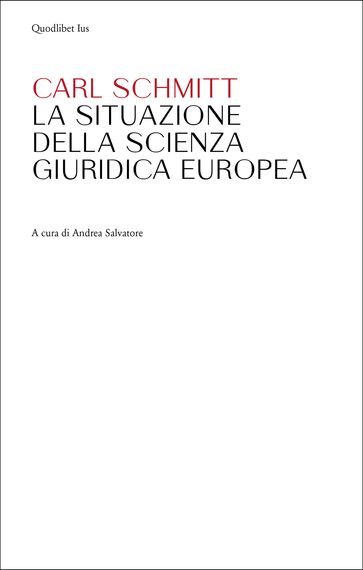 La situazione della scienza giuridica europea