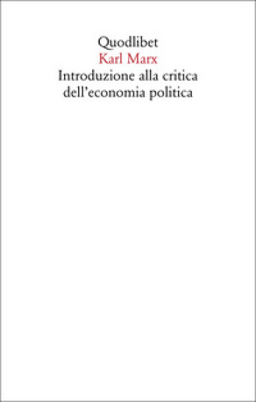 Introduzione alla critica dell'economia politica