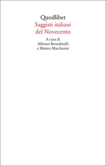 Saggisti italiani del Novecento