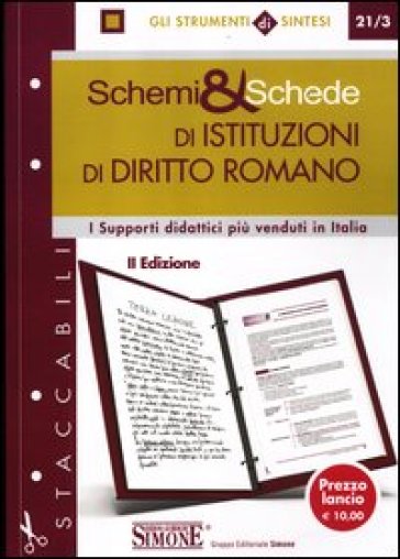 Schemi &amp; schede di istituzioni di diritto romano