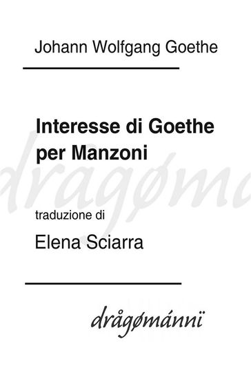 Interesse di Goethe per Manzoni