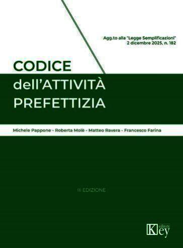 Codice dell'attività prefettizia 2026