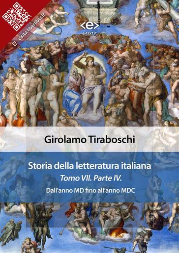 Storia della letteratura italiana del cav. Abate Girolamo Tiraboschi  Tomo 7.  Parte 4