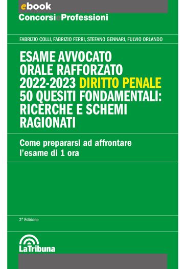 Esame avvocato - orale rafforzato 2022-2023 - Diritto penale