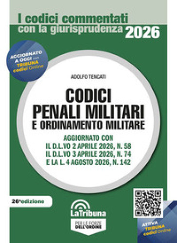 Codici penali militari e ordinamento militare