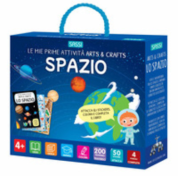 Lo spazio. Le mie prime attività arts &amp; crafts. Ediz. a colori. Con 4 fondali. Con 200 trasferibili. Con 50 Adesivi