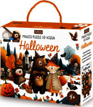 Halloween. Magico puzzle ad acqua. Ediz. illustrata. Con pennello. Con puzzle da 54 pezzi